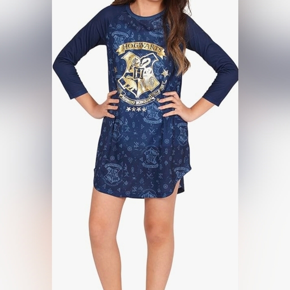 Warner Bros. Harry Potter Navy Pajama Top (2b) - Picture 1 of 4